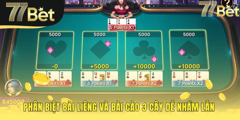 Phân biệt bài Liêng qua vòng cược và các bộ bài đặc biệt